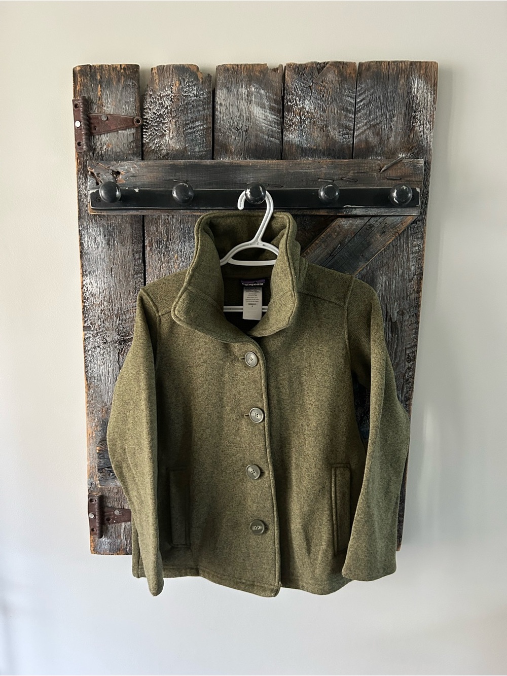 Women's Patagonia Olive Green Button Jacket